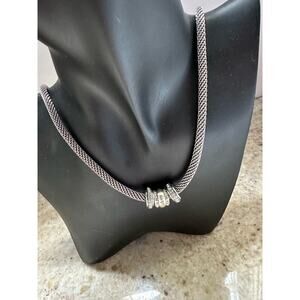 Brighton Heavy Rope Chain w Sister and Crystal Sliding Charms